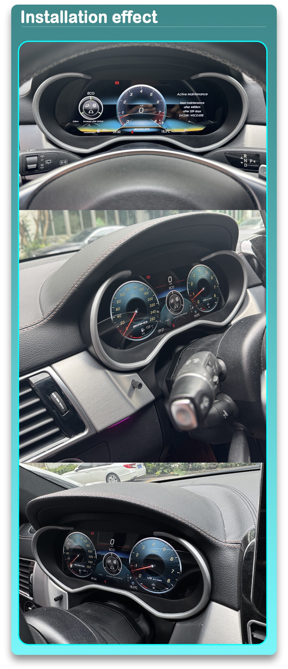 Digital cluster Mercedes ML / GL / GLE / GLS W166 / X166 2012-2019 TR5007