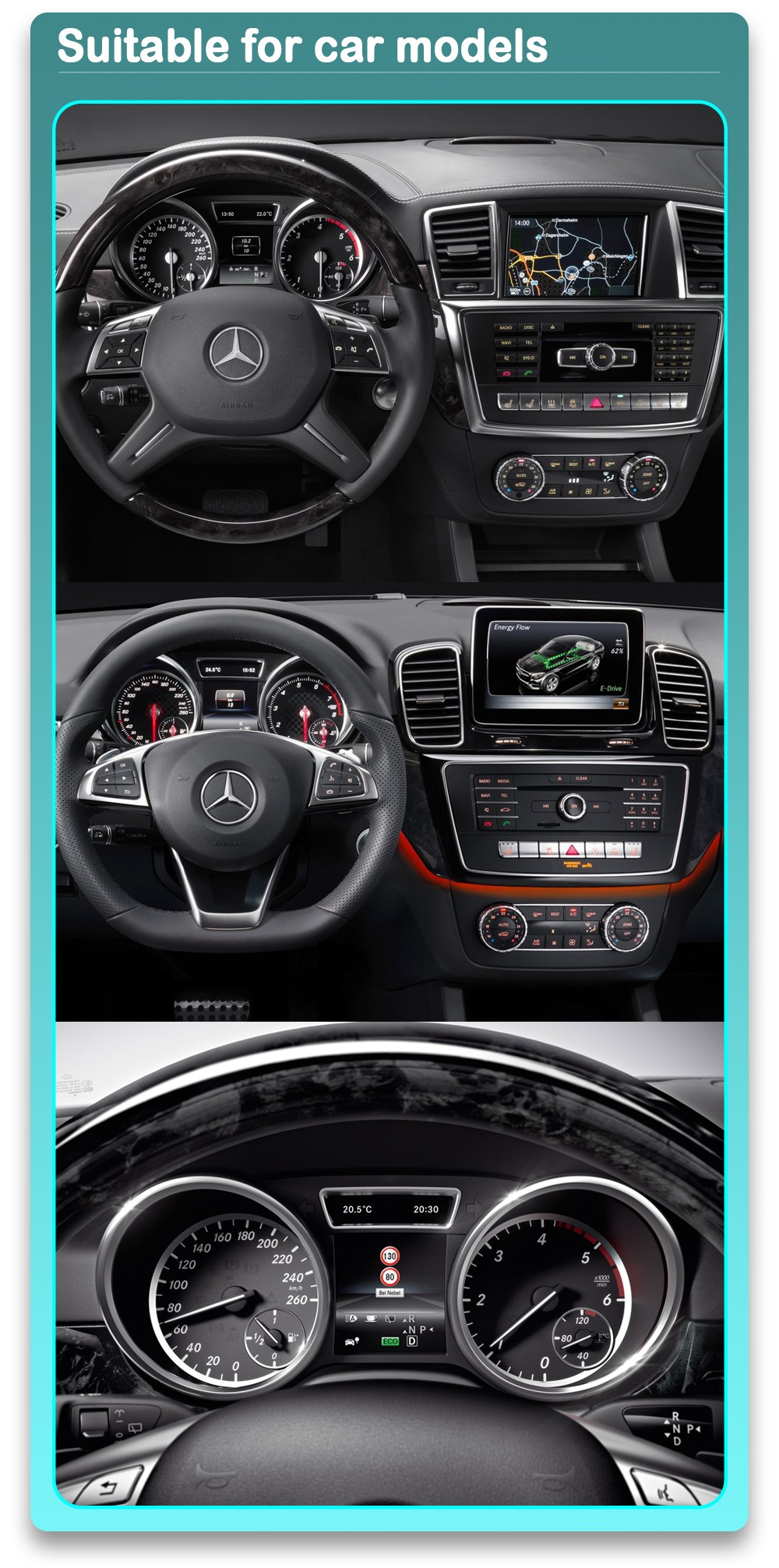 Factory-cluster reference: Mercedes ML / GL / GLE / GLS W166 / X166 2012-2019 TR5007